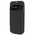 Samsung Galaxy S4 I9500, I9505 Backup Battery / Flip Leather Case - Black
