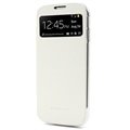 Samsung Galaxy S4 I9500, I9505 Backup Battery / Flip Leather Case - White