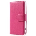 Sony Xperia Z1 Compact Wallet Leather Case - Hot Pink