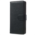 Samsung Galaxy J Wallet Leather Case - Black
