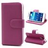 Wallet Leather Case - Samsung Galaxy S4 Mini I9190, I9192, I9195 - Hot Pink