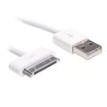 Sandberg USB 30pin Sync / Charge Cable - iPad, iPhone, iPod - White - 3m