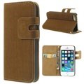 iPhone 5 / 5S Soft Wallet Leather Case - Brown